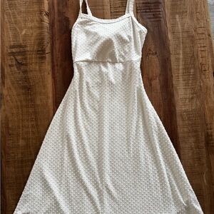 Chic White Textured Midi Dress